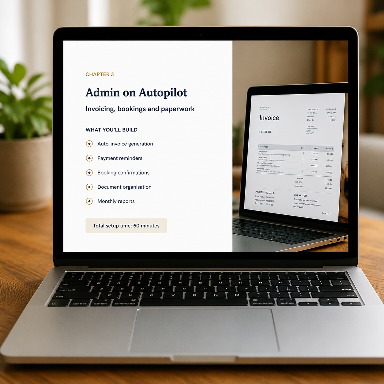 Chapter 3 admin on autopilot invoice and paperwork page